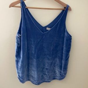 NWT blue velvet tank
